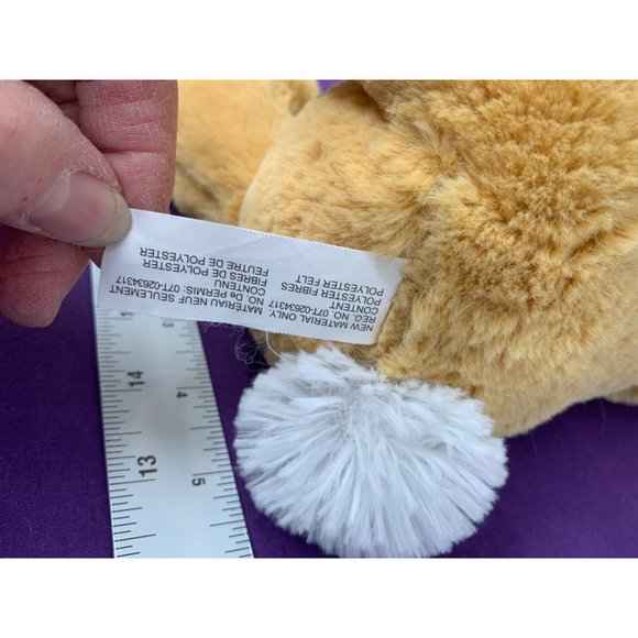 American Greetings 11 Inch Cream Bunny Easter Colored Eggs White Ribbon Bow Plus - Picture 7 of 11